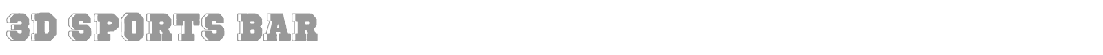 3D Sports Bar font preview